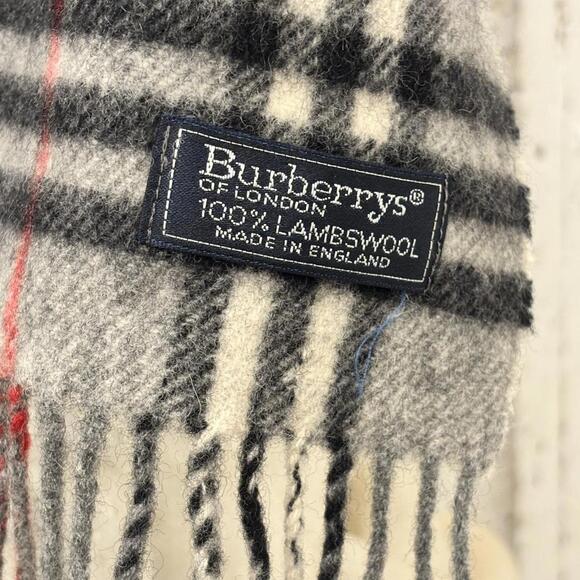 Burberry 100% Lambswool Noa Check Scarf - Picture 2 of 6